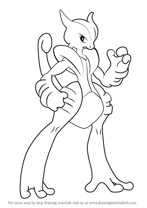 49k.) this mega pokemon coloring pages mega mewtwo for individual and noncommercial use only, the copyright belongs to their respective creatures or owners. Mega Mewtwo Drawing at GetDrawings | Free download