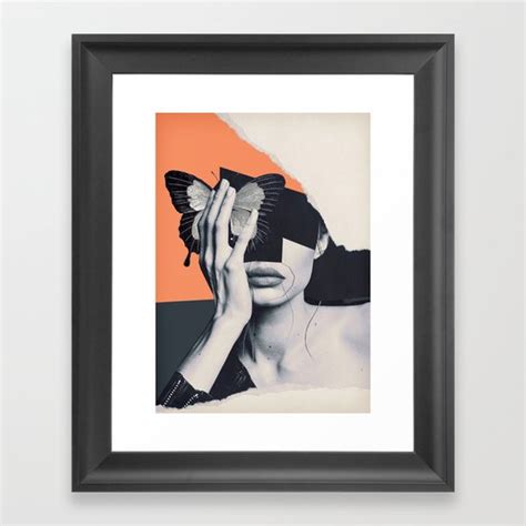 Collage Art Butterfly Framed Art Print By Dada22 Society6