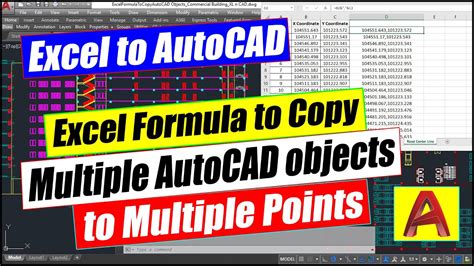 Excel Formula To Copy Autocad Objects Youtube