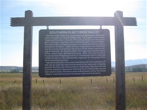 Overview of flint creek campground. Southern Flint Creek Valley - Montana Historical Markers ...