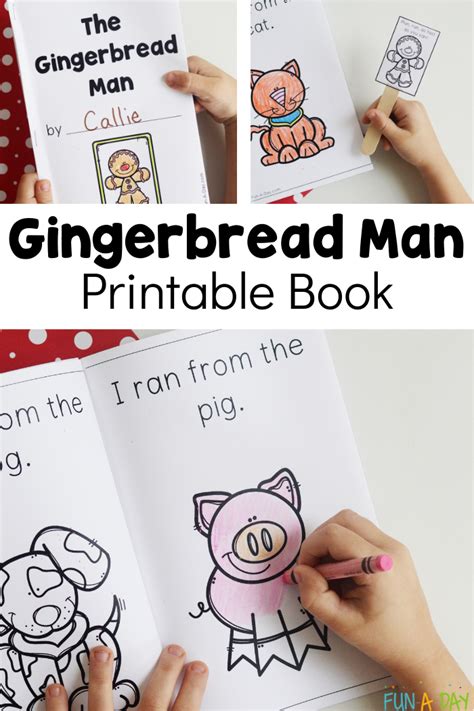 Gingerbread Man Printable Book For Preschoolers Fun A Day