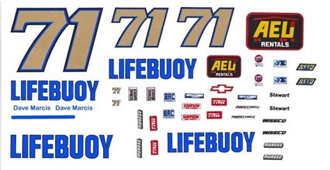 71 Dave Marcis Lifebouy Chevy 132nd Scale Slot Car Decals Ebay
