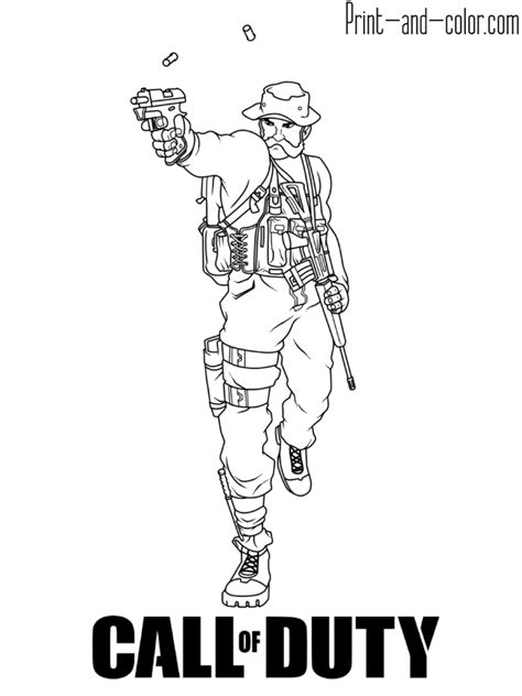 Call Of Duty Coloring Pages Print And Color Com Cartoon Coloring