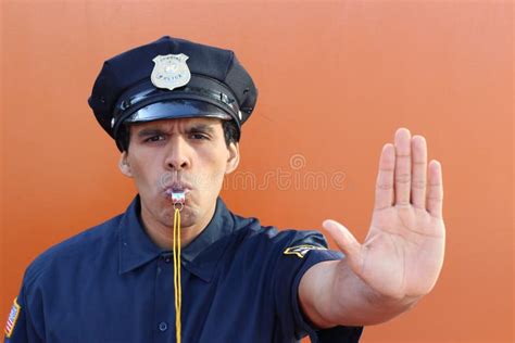 Police Officer Policeman Hand Signal Stop Stock Photos Free And Royalty