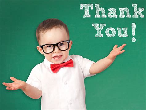 Adorable Boy With Thank You Sign Pega Online Training In India