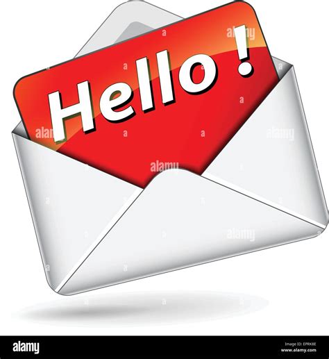 Illustration Of Hello Message On White Background Stock Vector Image