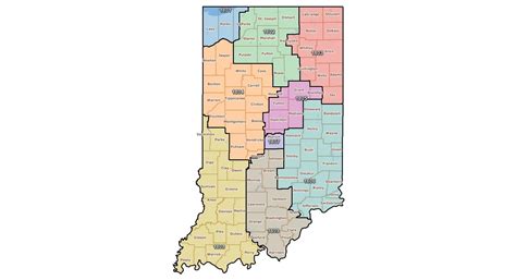 Congressional Districts Done Right in Indiana [1657x901] : MapPorn