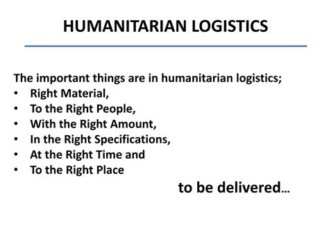 Ppt Humanitarian And Emergency Logistics Powerpoint Presentation Id