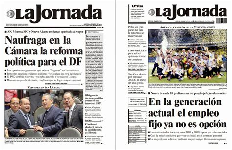 La jornada intensiva o jornada continua no es más que realizar la jornada laboral sin una pausa que rompa el tiempo de trabajo, es decir, se realiza desventajas de la jornada intensiva obviamente la jornada intensiva puede tener también algunos inconvenientes o riesgos, si no está bien gestionada. Noticias Guerrer@s SME: Periódicos LA JORNADA: Naufraga en ...