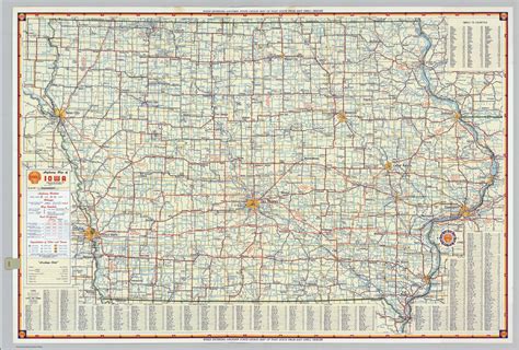 Shell Highway Map Of Iowa David Rumsey Historical Map Collection