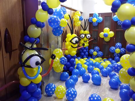 Minion Theme Balloon Decoration Birthday Party Planner Birthday Party