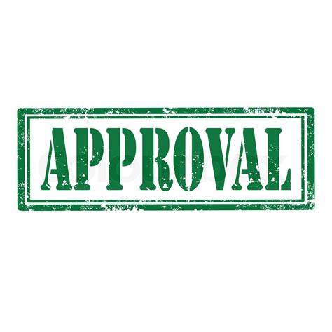 Approval Stamp Stock Vector Colourbox