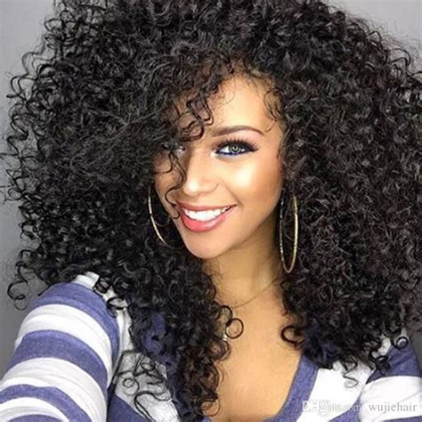They have a characteristic black and curly hair types. Fashion Kinky Curl Wigs Lace Front For Black Women Afro Style High Quality Heat Resistant Fiber ...