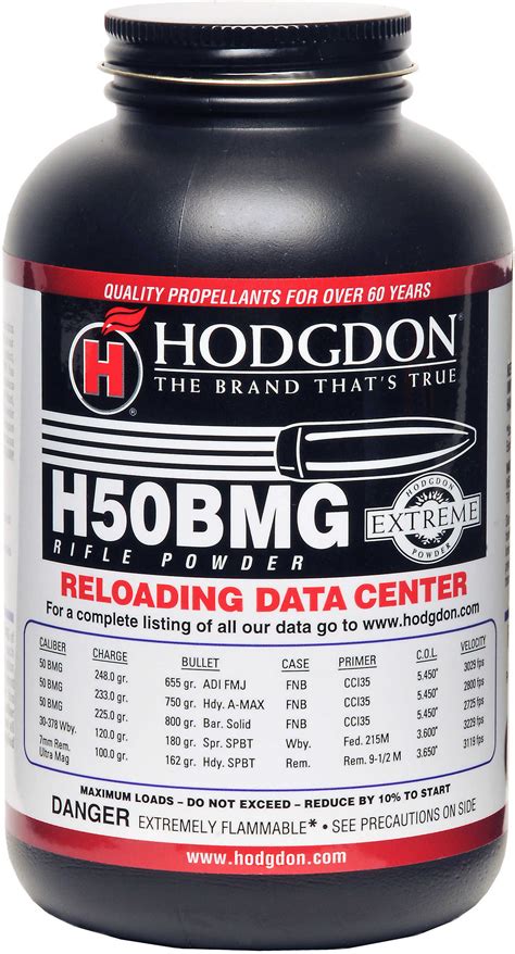 Hodgdon Powder H50bmg Smokeless 1 Lb 11107718