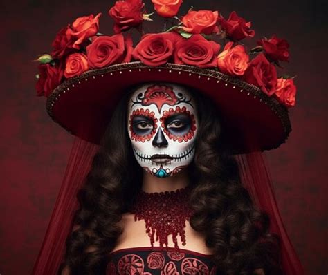 Premium Photo The Traditional La Calavera Catrina Makeup