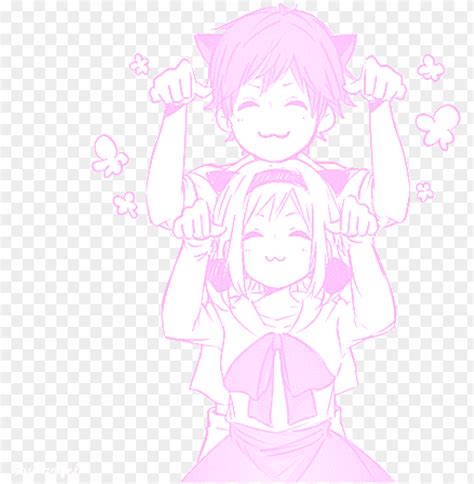 Couple Cute Mine Kawaii Manga Myedit Pink Pastel Transparent Pink