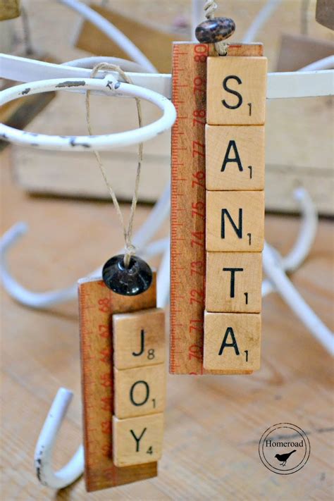 Scrabble Jenga Christmas Ornaments Homeroad