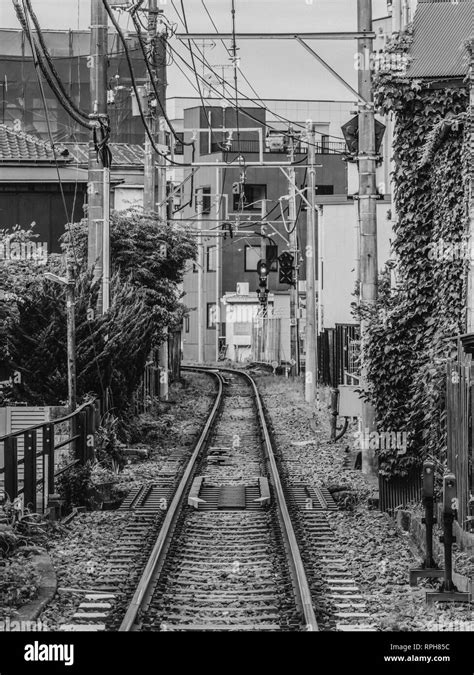 Railway Tracks In Kamakura Japan Rail Tokyo Japan June 12 2018