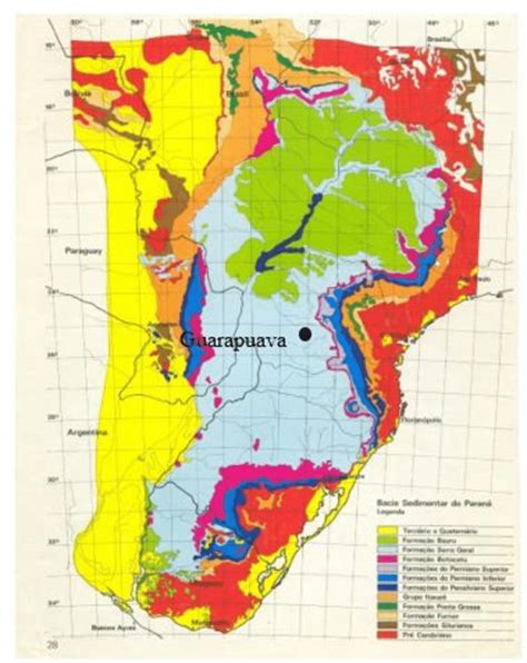 bacia sedimentar do paraná e principais formações geológicas download scientific diagram
