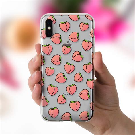 Peaches Iphone Case 11 Pro Xr X Kawaii Case For Iphone 8 7 Etsy