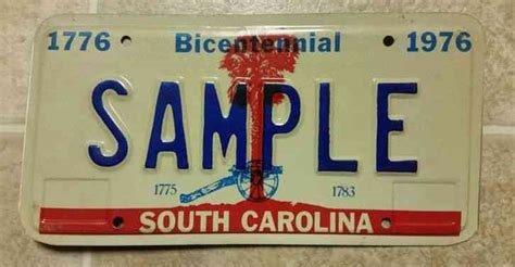 South Carolina Sample License Plate
