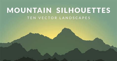 Mountain Silhouettes Graphics Envato Elements