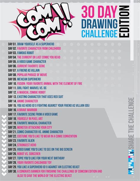 Comcom 30 Day Drawing Challenge Edition By Andrewsketches On