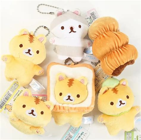 Japanese Popular Bread Cat Toast Cat Plush Doll Small Pendant Doll