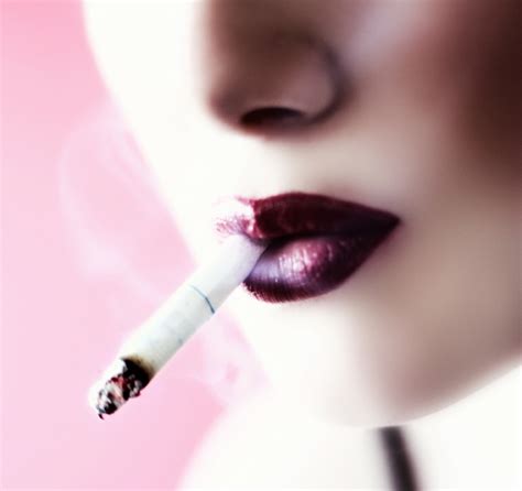 Beauty Girls Smoking Lips