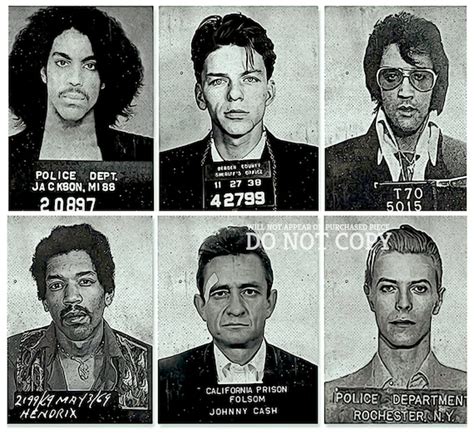 Famous Names In Music Mugshot Collage 11 X 12 Greatest Mug Etsy