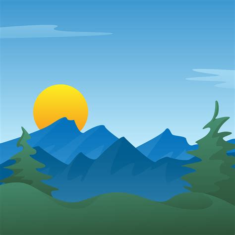 Mountain With Trees Png
