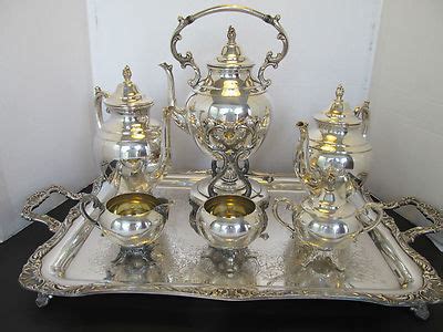 7 PC AWESOME ANTIQUE 1897 MILTON Wm ROGERS SILVERPLATE TEA COFFEE
