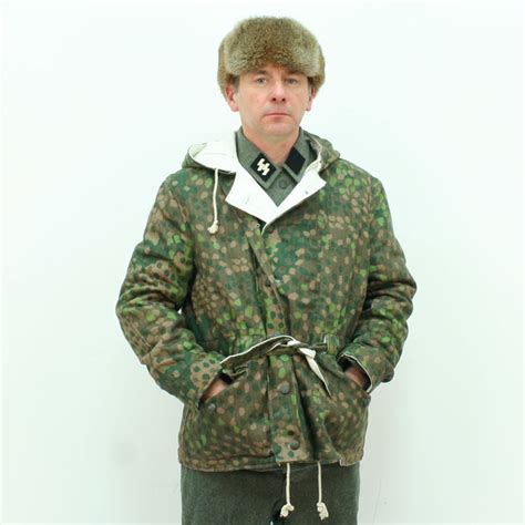 Waffen SS Reversible Winter Parka In Oak Leaf Spring Pattern Camouflage