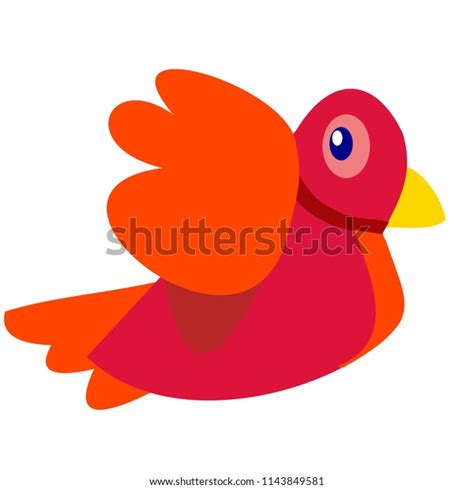 Red Bird Flying Isolated Vector Stock Vector Royalty Free 1143849581