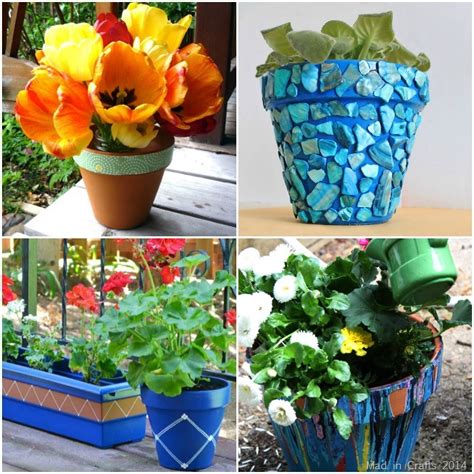 Decorative Flower Pots Mad In Crafts