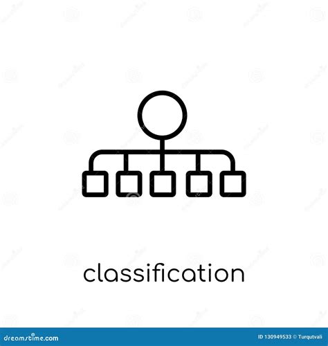 Classification Icon Trendy Modern Flat Linear Vector Classification Icon On White Background