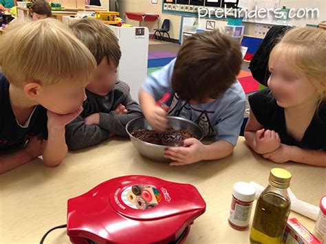 Baked donuts are super easy to make and everyone loves them! Making Donuts: Cooking with Kids - PreKinders