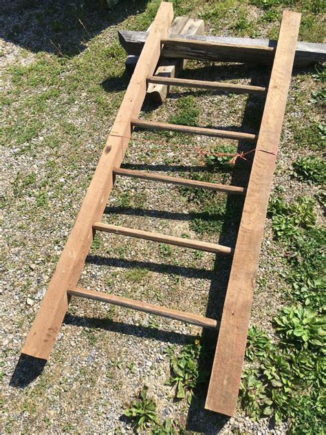 Rustic Reclaimed Th Century Barn Ladders Ebay