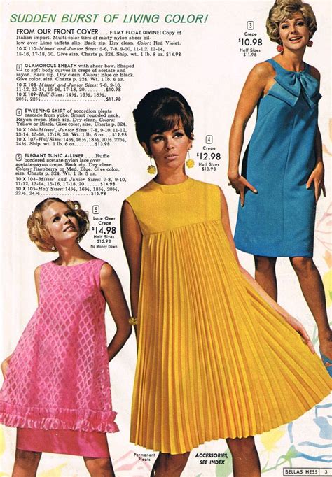 the swinging sixties — 1968 dress fashions from bellas hess sixties fashion fashion 60s fashion