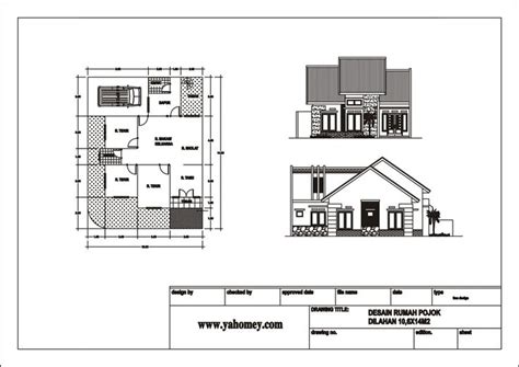 Sketsa Rumah Tampak Depan Dan Samping - Homecare24