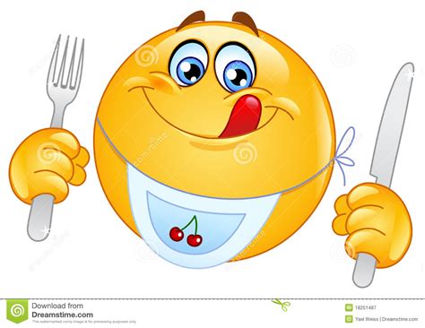 Hungry Emoticon Royalty Free Stock Photography - Image: 18251487