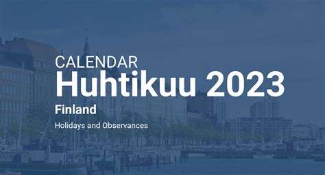 April 2023 Calendar Finland