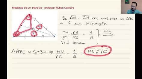 Medianas De Um Triângulo Youtube