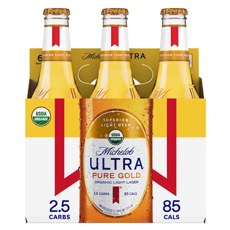 Michelob Ultra Pure Gold 6pk 12oz Btl 42 Abv Alcohol Fast Delivery