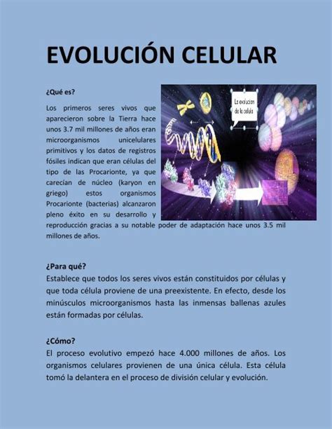 Teoria De La Evolucion Celular