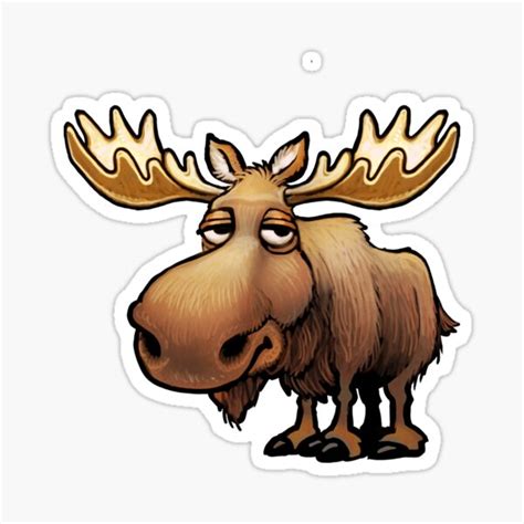 Cartoon Moose Stickers Redbubble
