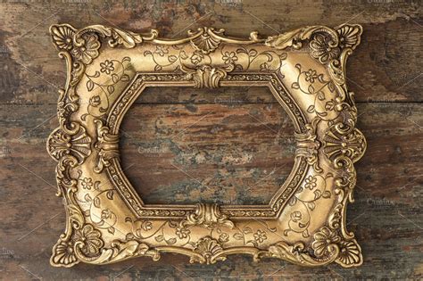Vintage Baroque Golden Frame High Quality Stock Photos Creative Market