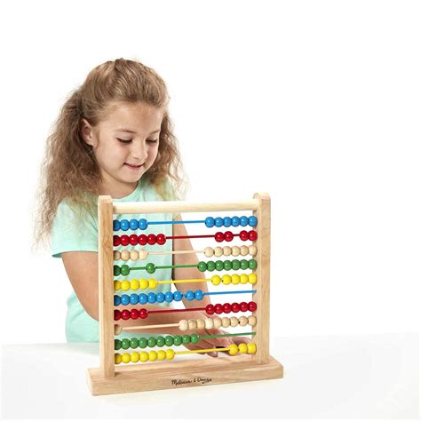 Melissa And Doug Abacus Classic Wooden Educational Counting Toy With
