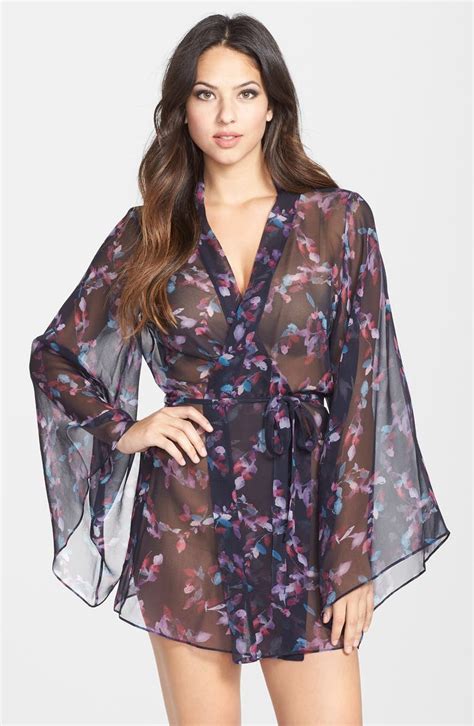 Naked Princess Sheer Chiffon Short Robe Nordstrom