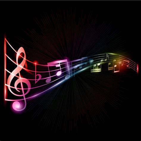 Neon Music Notes Background 233806 Vector Art At Vecteezy